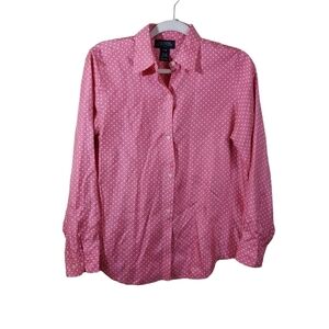 Jones New York Ladies Long Sleeve Silk Button Front Blouse